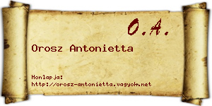 Orosz Antonietta névjegykártya